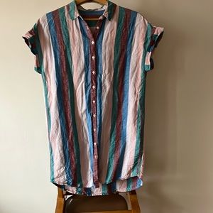 Madewell Central Shirtdress in Flagstaff stripe